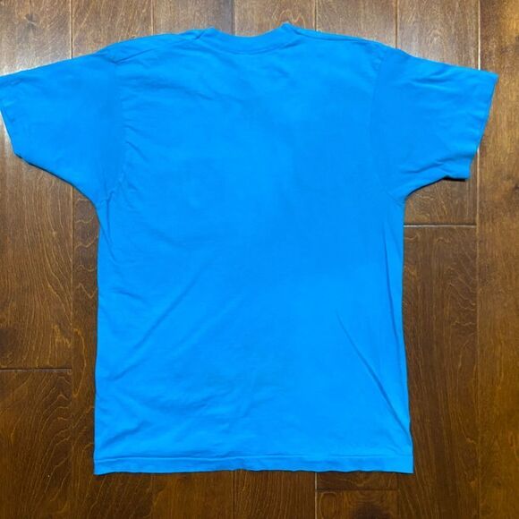Fruit Of The Loom Vintage Single Stitch Teal Blue Pocket Tee Men's Size Large - Picture 5 of 8